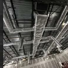 Installed ductwork overhead