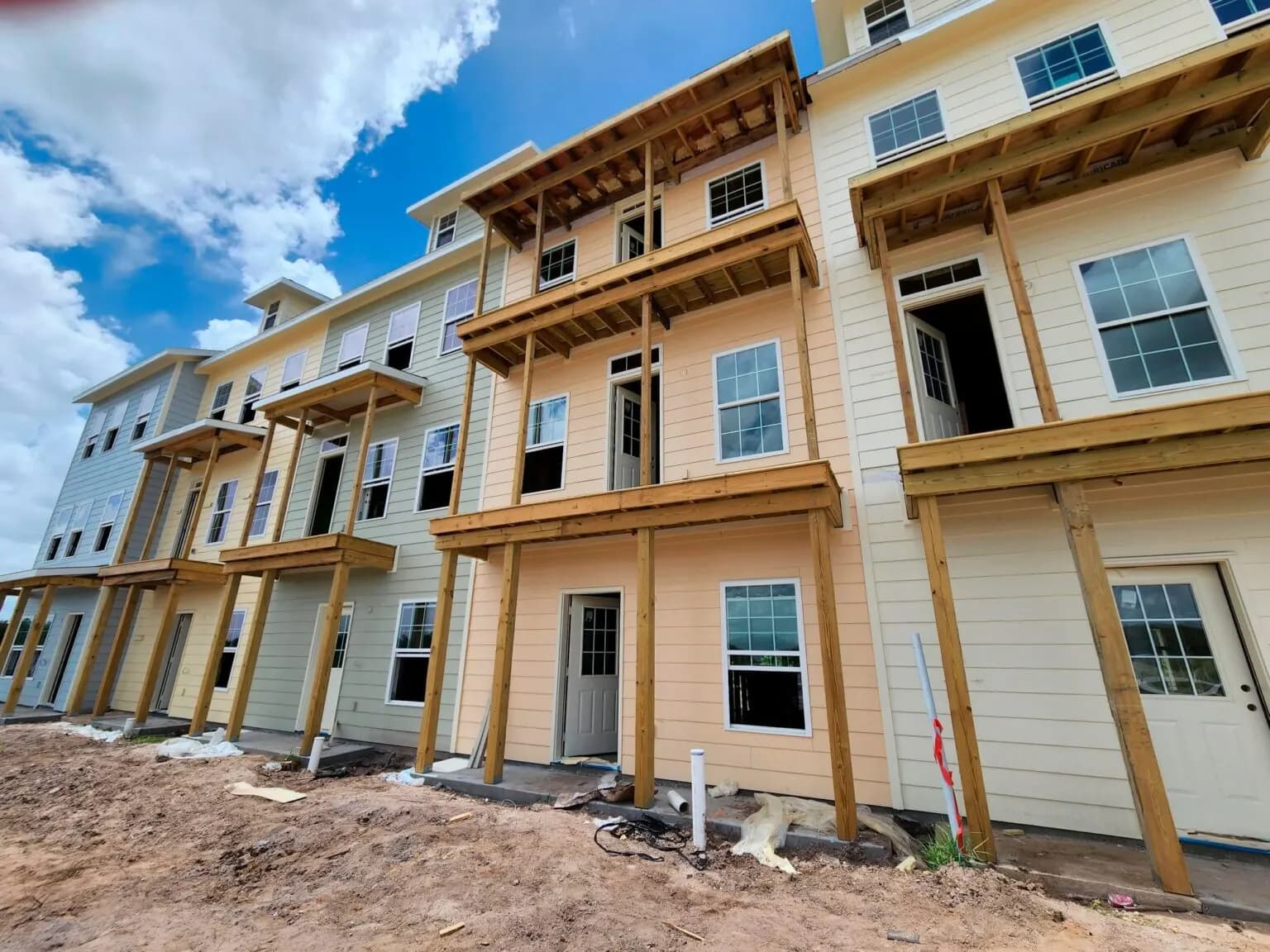 Three-story townhomes at Rotunda in Brandon