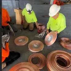 CEOS crew preparing copper coils