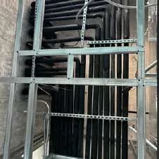 Insulated copper risers in a chase
